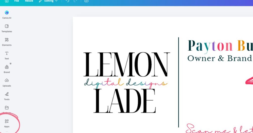 On the left-hand sidebar, scroll down to the 9th icon labeled Apps and give it a click.