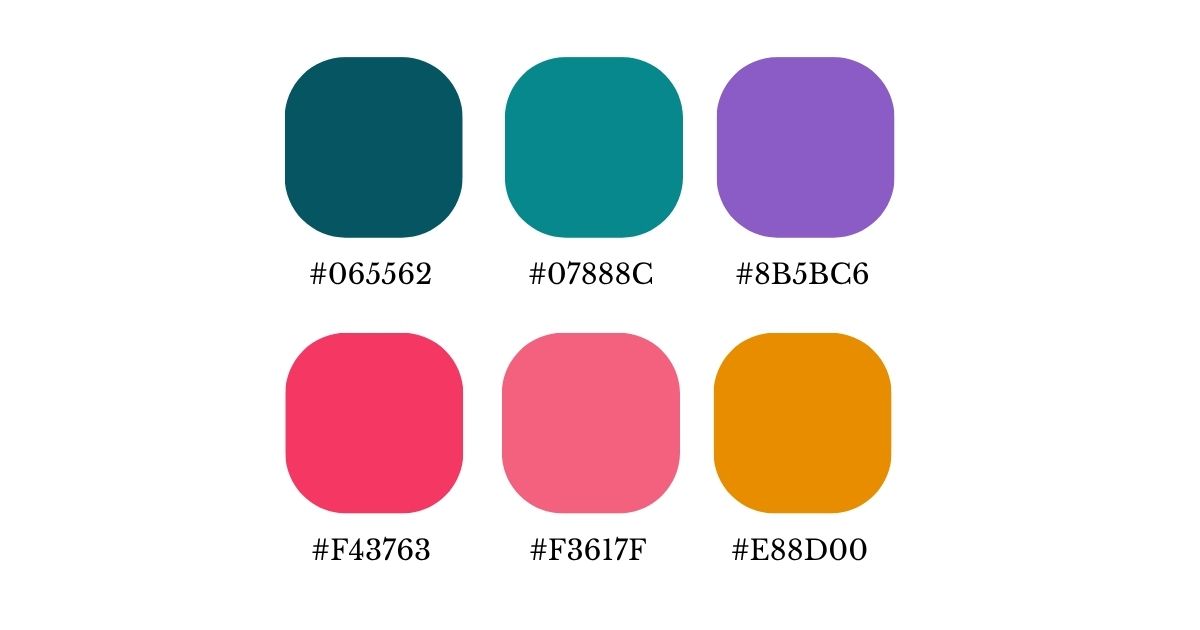 A picture showing the Lemonlade Brand Color Palette