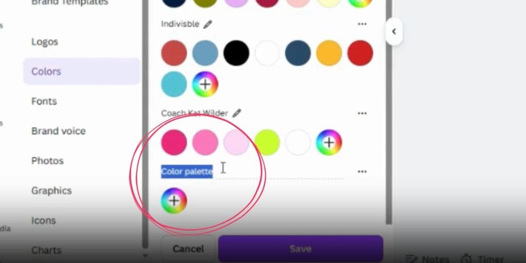 Step 4: give your palette a name!