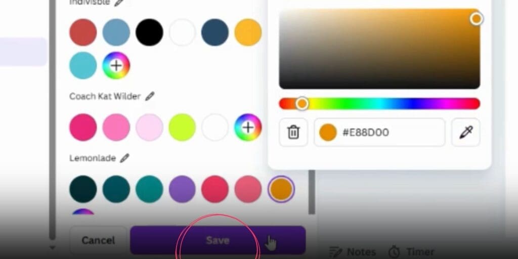 Step 4: Once all your colors are added hit save.