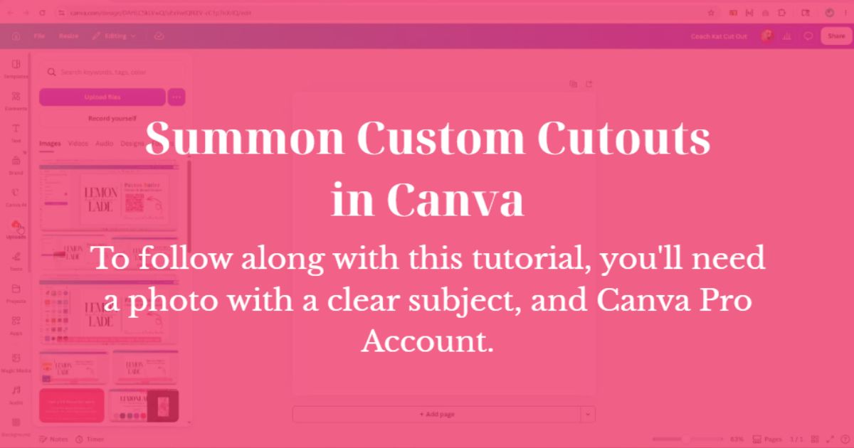 Cover Image for Summon Custom Cutouts In Canva